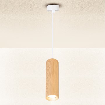 Brilagi - Kattokruunu johdossa SELE 1xGU10/30W/230V valkoinen/tammi sisustus