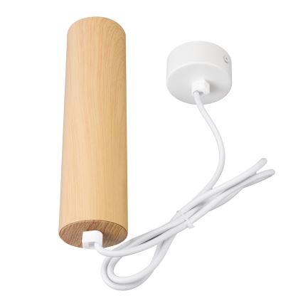 Brilagi - Kattokruunu johdossa SELE 1xGU10/30W/230V valkoinen/tammi sisustus