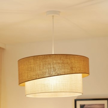 Brilagi - Kattokruunu johdossa SHINE 1xE27/15W/230V halkaisija 50 cm beige/kerma