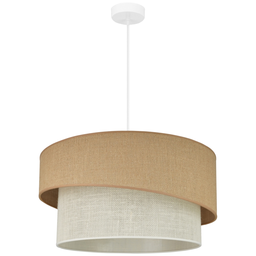 Brilagi - Kattokruunu johdossa SHINE 1xE27/15W/230V halkaisija 50 cm beige/kerma