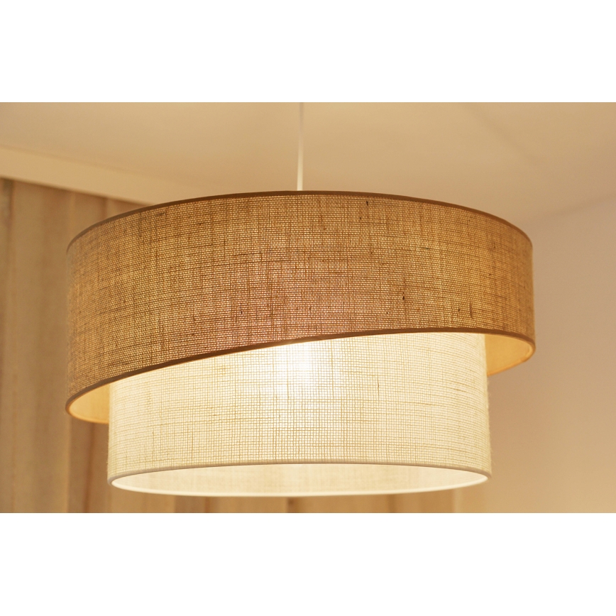 Brilagi - Kattokruunu johdossa SHINE 1xE27/15W/230V halkaisija 50 cm beige/kerma