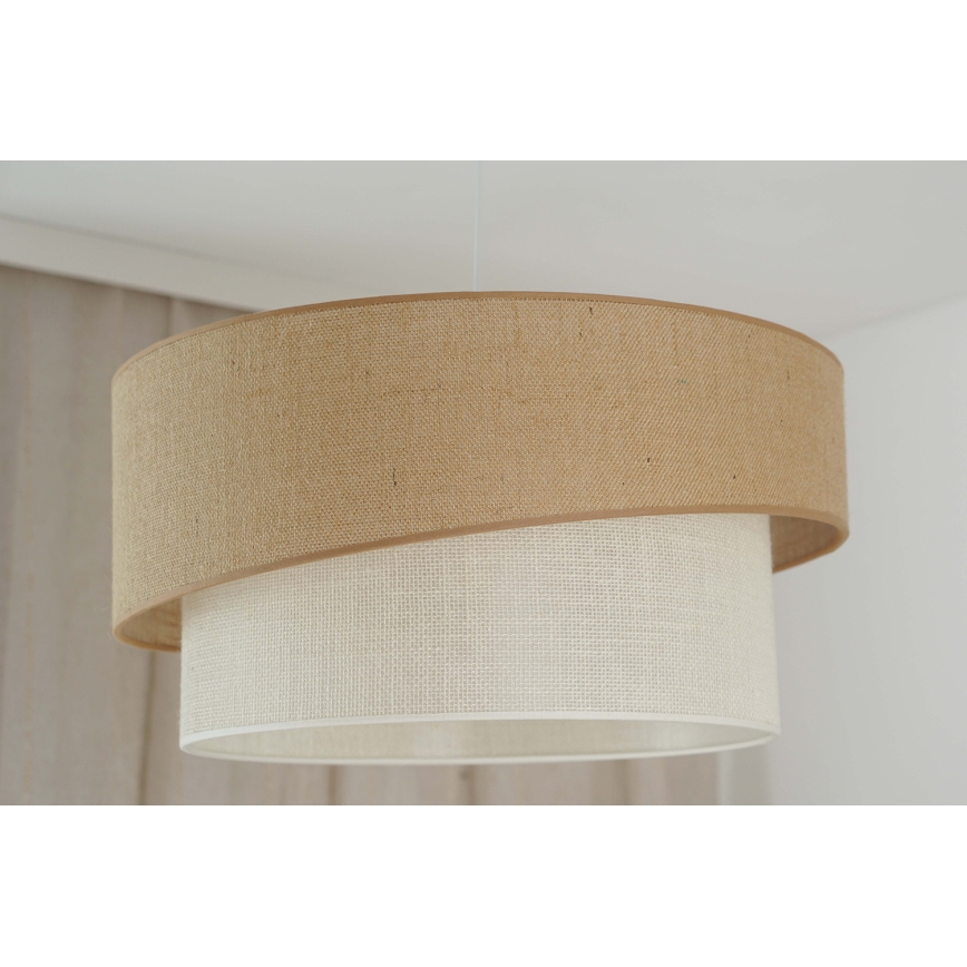 Brilagi - Kattokruunu johdossa SHINE 1xE27/15W/230V halkaisija 50 cm beige/kerma