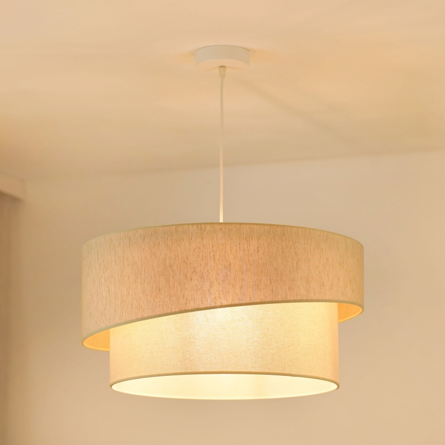 Brilagi - Kattokruunu johdossa SHINE 1xE27/15W/230V halkaisija 50 cm kerma