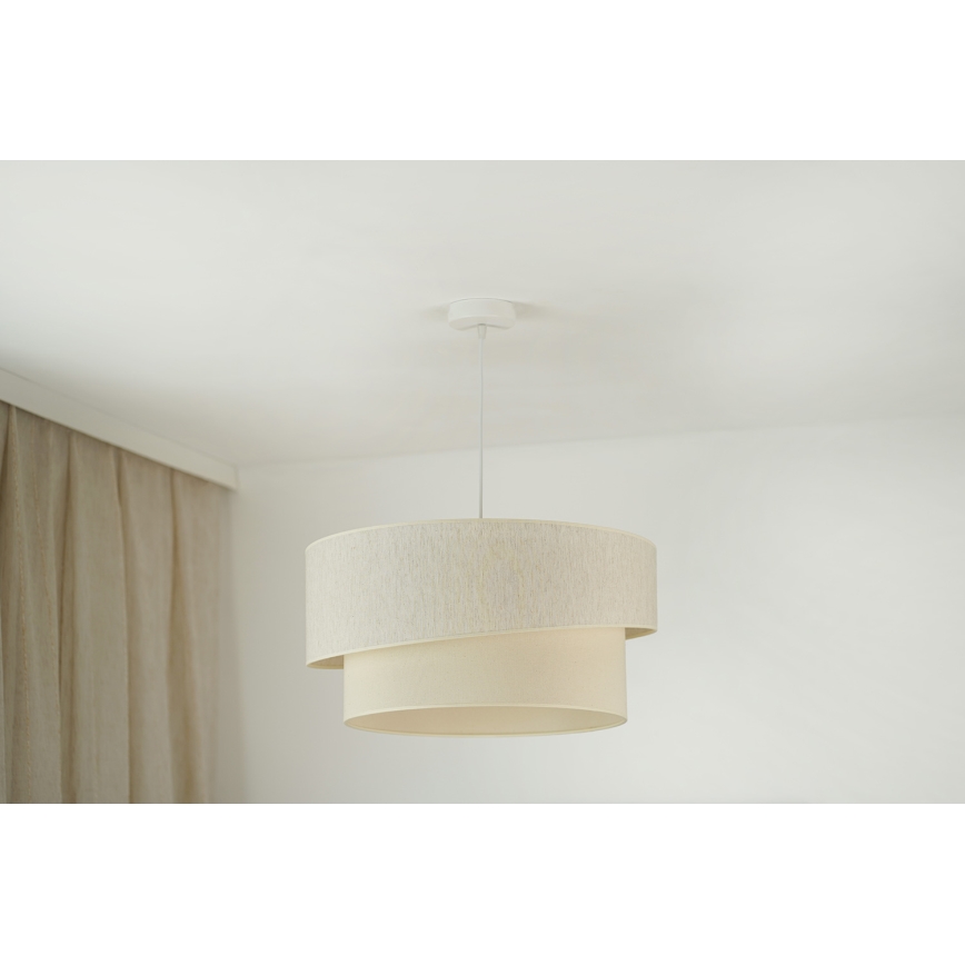 Brilagi - Kattokruunu johdossa SHINE 1xE27/15W/230V halkaisija 50 cm kerma
