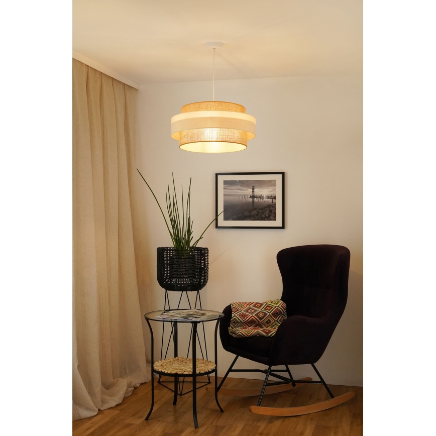 Brilagi - Kattokruunu johdossa SPACE LIGHT 1xE27/15W/230V halkaisija 50 cm beige/kerma