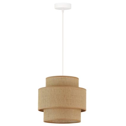 Brilagi - Kattokruunu johdossa SPACE YUTE 1xE27/15W/230V halkaisija 25 cm beige/valkoinen
