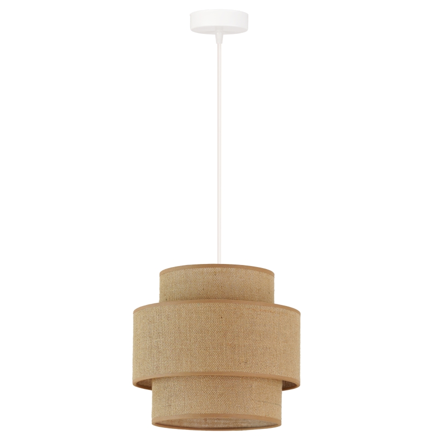 Brilagi - Kattokruunu johdossa SPACE YUTE 1xE27/15W/230V halkaisija 25 cm beige/valkoinen