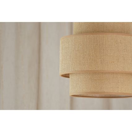 Brilagi - Kattokruunu johdossa SPACE YUTE 1xE27/15W/230V halkaisija 25 cm beige/valkoinen