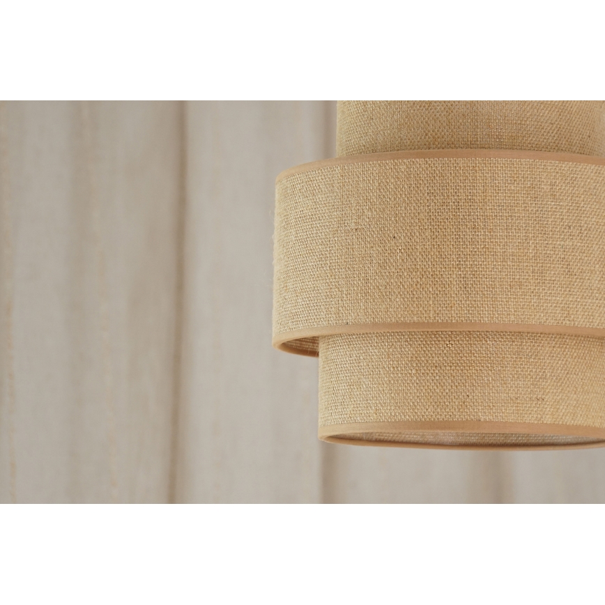 Brilagi - Kattokruunu johdossa SPACE YUTE 1xE27/15W/230V halkaisija 25 cm beige/valkoinen
