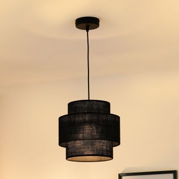 Brilagi - Kattokruunu johdossa SPACE YUTE 1xE27/15W/230V halkaisija 25 cm musta
