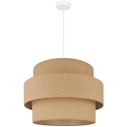 Brilagi - Kattokruunu johdossa SPACE YUTE 1xE27/15W/230V halkaisija 50 cm beige/valkoinen
