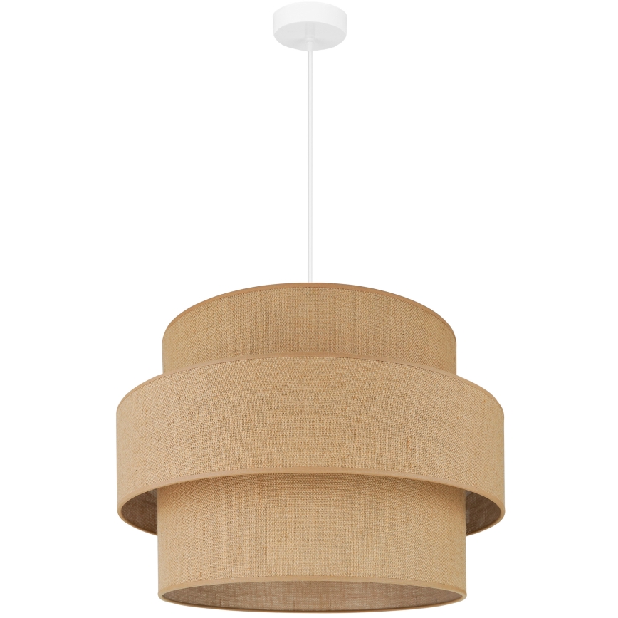 Brilagi - Kattokruunu johdossa SPACE YUTE 1xE27/15W/230V halkaisija 50 cm beige/valkoinen