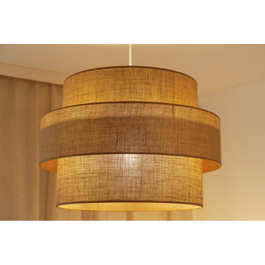 Brilagi - Kattokruunu johdossa SPACE YUTE 1xE27/15W/230V halkaisija 50 cm beige/valkoinen