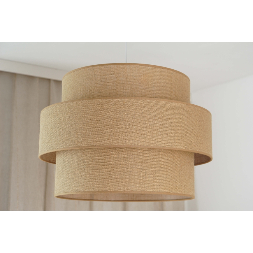 Brilagi - Kattokruunu johdossa SPACE YUTE 1xE27/15W/230V halkaisija 50 cm beige/valkoinen