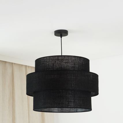 Brilagi - Kattokruunu johdossa SPACE YUTE 1xE27/15W/230V halkaisija 50 cm musta