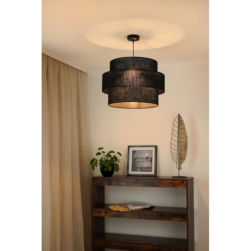 Brilagi - Kattokruunu johdossa SPACE YUTE 1xE27/15W/230V halkaisija 50 cm musta