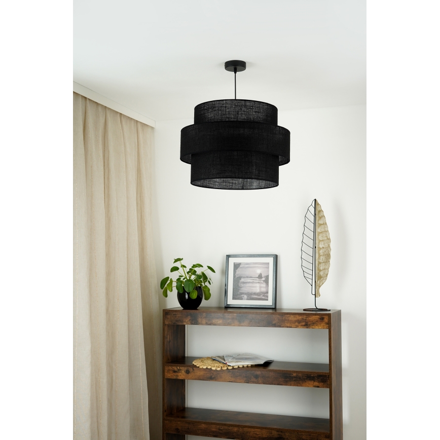Brilagi - Kattokruunu johdossa SPACE YUTE 1xE27/15W/230V halkaisija 50 cm musta
