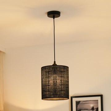 Brilagi - Kattokruunu johdossa TUBES 1xE27/15W/230V halkaisija 20 cm musta
