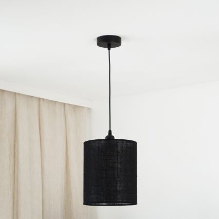 Brilagi - Kattokruunu johdossa TUBES 1xE27/15W/230V halkaisija 20 cm musta
