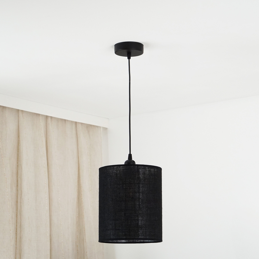 Brilagi - Kattokruunu johdossa TUBES 1xE27/15W/230V halkaisija 20 cm musta