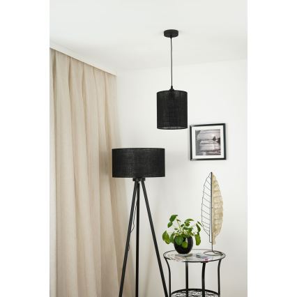 Brilagi - Kattokruunu johdossa TUBES 1xE27/15W/230V halkaisija 20 cm musta