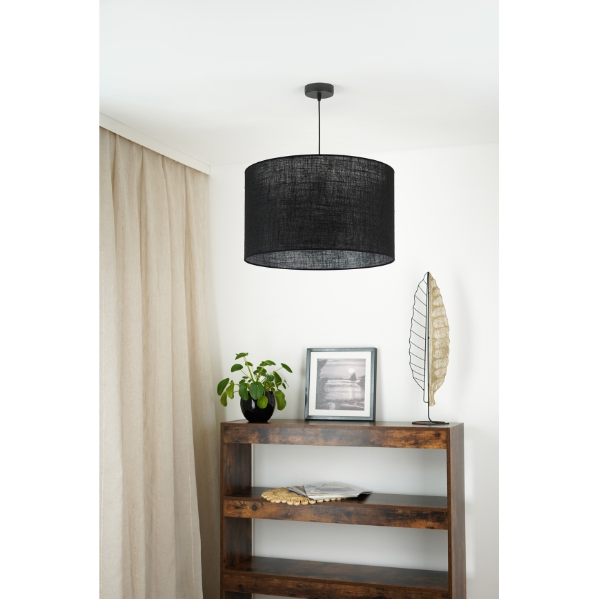 Brilagi - Kattokruunu johdossa TUBES ROLLER 1xE27/15W/230V halkaisija 50 cm musta