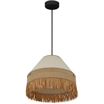 Brilagi - Kattokruunu johdossa WINNETOU AVIGNION 1xE27/15W/230V halkaisija 35 cm ruskea/kerma