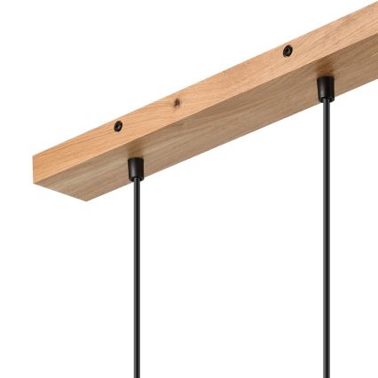 Brilagi - Kattokruunu johdossa WOODY BASKET 2xE27/60W/230V tammi