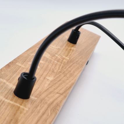 Brilagi - Kattokruunu johdossa WOODY BASKET 2xE27/60W/230V tammi