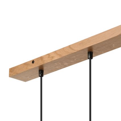 Brilagi - Kattokruunu johdossa WOODY BASKET 3xE27/60W/230V tammi