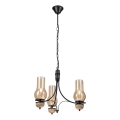 Brilagi - Kattokruunu ketjussa COTTAGE 3xE14/40W/230V pyökki/ruskea