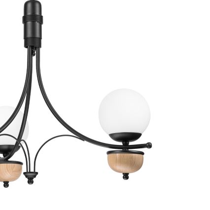 Brilagi - Kattokruunu ketjussa COTTAGE 3xG9/40W/230V pyökki/valkoinen