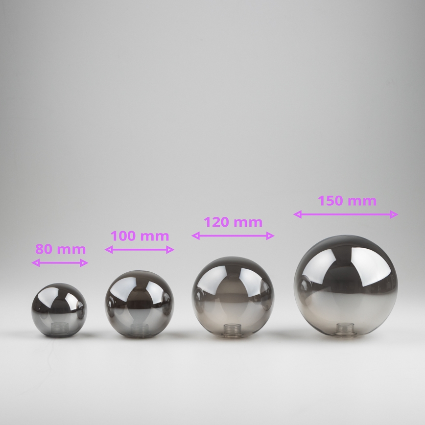 Brilagi - Kattokruunun, seinävalaisimen ja lampun vaihtolasi MISTEL, MILLA halkaisija 15 cm savuinen