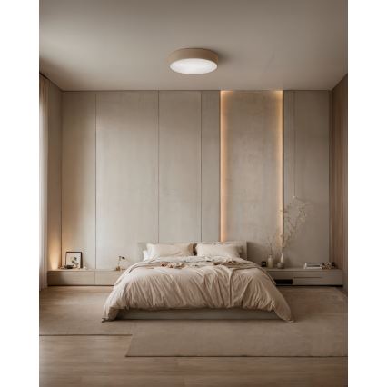 Brilagi - Kattovalaisin anturilla CLARE 3xE27/24W/230V halkaisija 40 cm beige