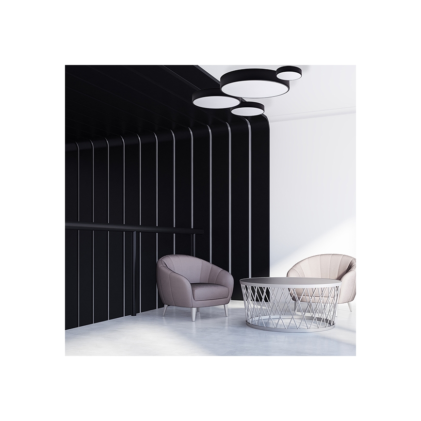 Brilagi - Kattovalaisin anturilla CLARE 3xE27/24W/230V halkaisija 40 cm musta