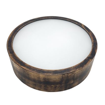 Brilagi - Kattovalaisin CARVALHO SMOKEY 1xE27/60W/230V tammi, halkaisija 27,5 cm