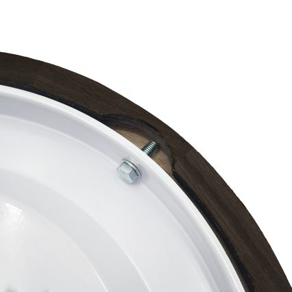 Brilagi - Kattovalaisin CARVALHO SMOKEY 1xE27/60W/230V tammi, halkaisija 27,5 cm