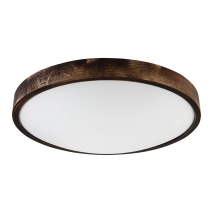 Brilagi - Kattovalaisin CARVALHO SMOKEY 3xE27/60W/230V tammi halkaisija 47,5 cm