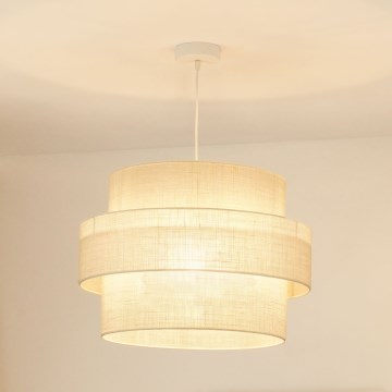 Brilagi - Kattovalaisin narulla SPACE YUTE 1xE27/15W/230V halkaisija 50 cm kerma/valkoinen