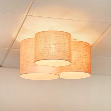Brilagi - Kattovalaisin SNAKE 3xE27/15W/230V 50x57 cm harmaa/kerma