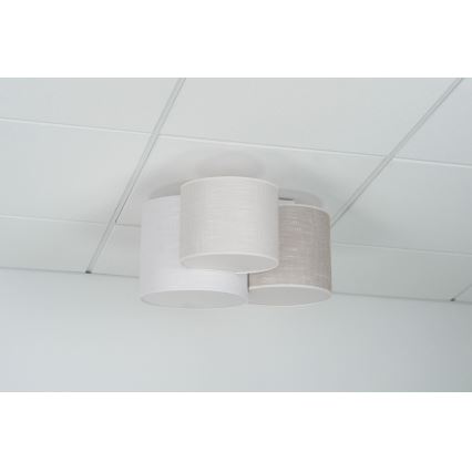 Brilagi - Kattovalaisin SNAKE 3xE27/15W/230V 50x57 cm harmaa/kerma