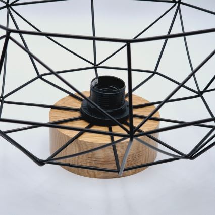 Brilagi - Kattovalaisin WOODY BASKET 1xE27/60W/230V tammi-pähkinä