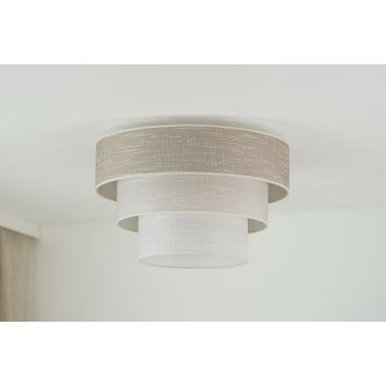Brilagi - Kattovalo ALASKA LUNETA 1xE27/15W/230V halkaisija 45 cm harmaa/kerma
