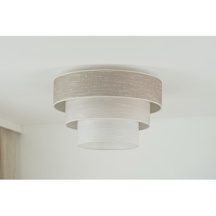 Brilagi - Kattovalo ALASKA LUNETA 1xE27/15W/230V halkaisija 45 cm harmaa/kerma