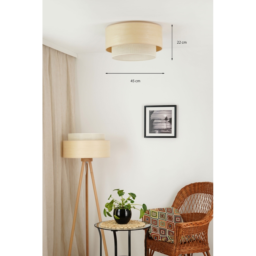 Brilagi - Kattovalo ARIZONA BOHO 1xE27/15W/230V halkaisija 45 cm beige