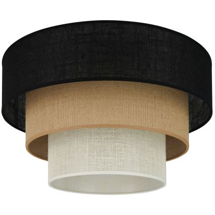 Brilagi - Kattovalo ASPEN LUNETA 1xE27/15W/230V halkaisija 45 cm musta/beige/kerma