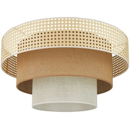 Brilagi - Kattovalo CEDAR LUNETA 1xE27/15W/230V halkaisija 45 cm beige/ruskea/kerma