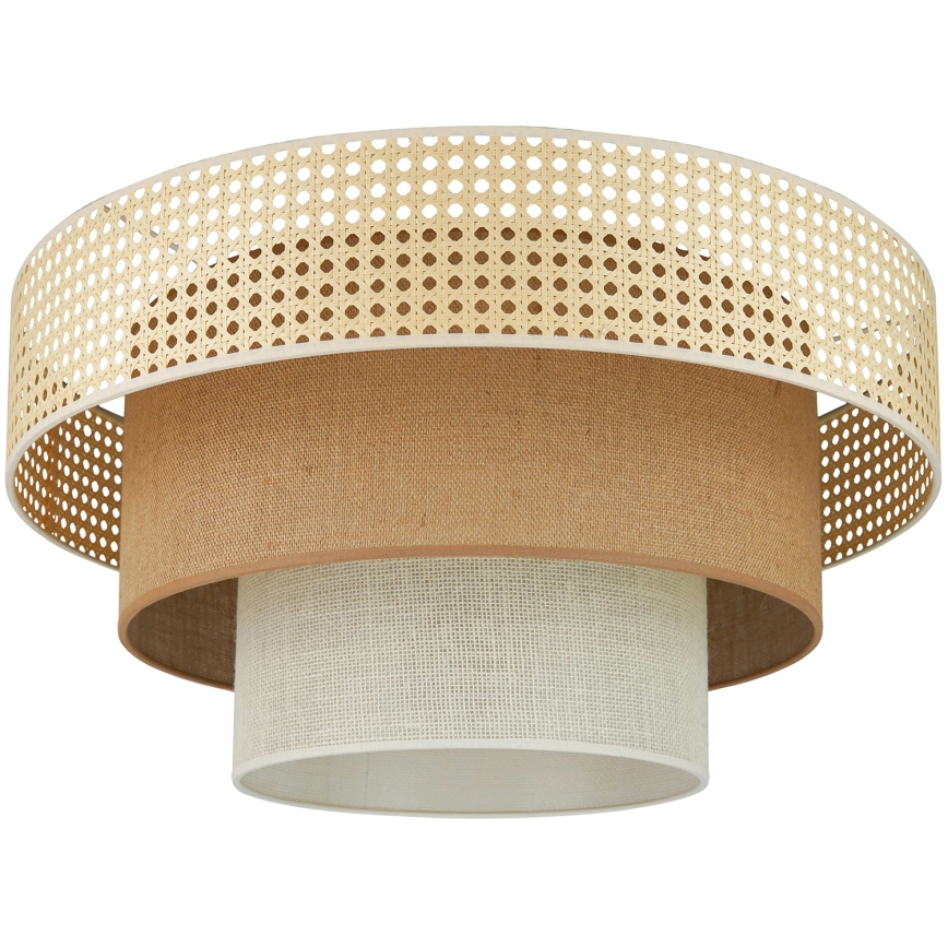 Brilagi - Kattovalo CEDAR LUNETA 1xE27/15W/230V halkaisija 45 cm beige/ruskea/kerma