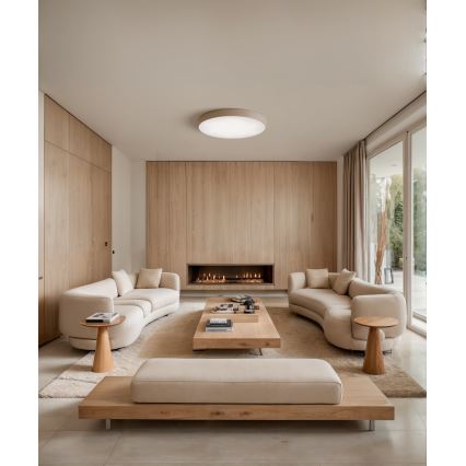 Brilagi - Kattovalo CLARE 6xE27/24W/230V halkaisija 80 cm beige