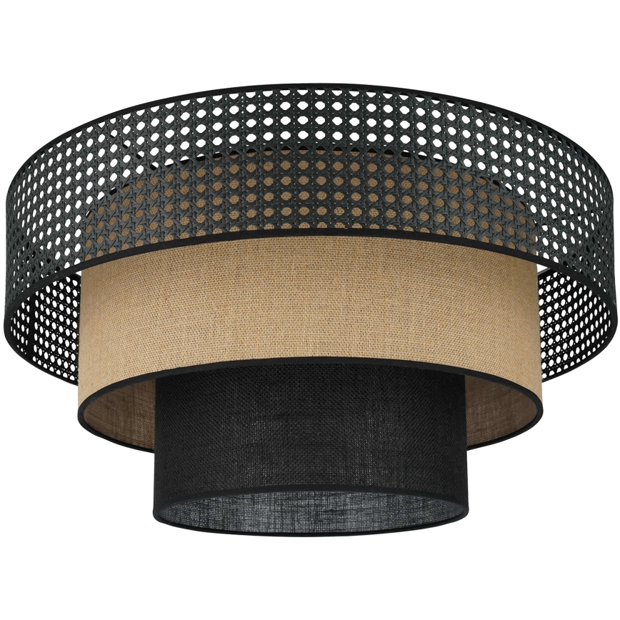 Brilagi - Kattovalo DAKOTA LUNETA 1xE27/15W/230V halkaisija 45 cm musta/beige